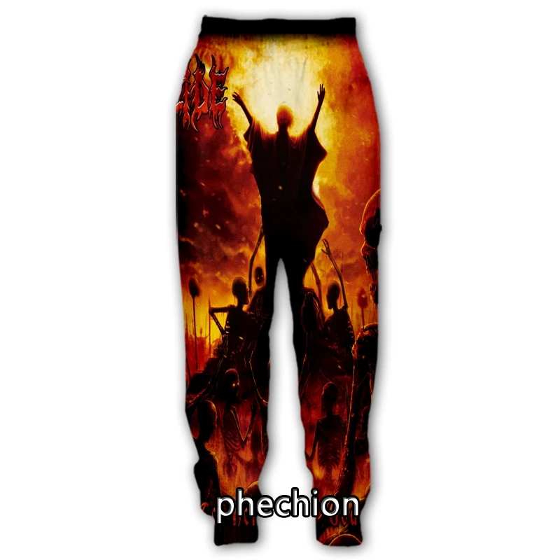 

phechion New Men/Women DEICIDE Band 3D Printed Casual Pants Fashion Streetwear Men Loose Sporting Long Trousers F20
