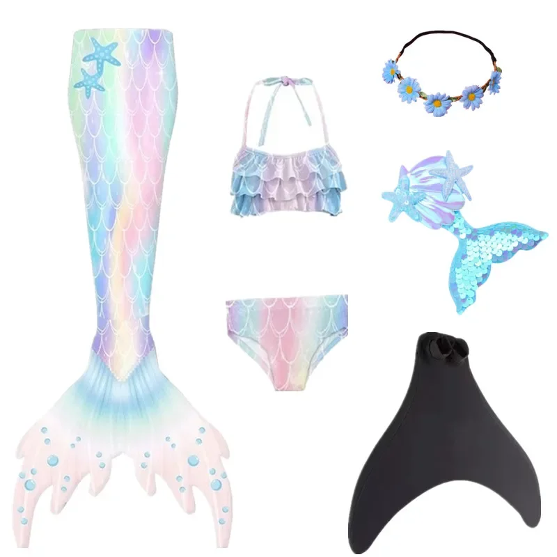 Bear House AA Zomer kinderen Zwemmen Staart 111, Kostuum Cosplay Kinderen Prinses Partij Fantasie Badpak Kan Mo toevoegen Nieuwe 2025 WKD001