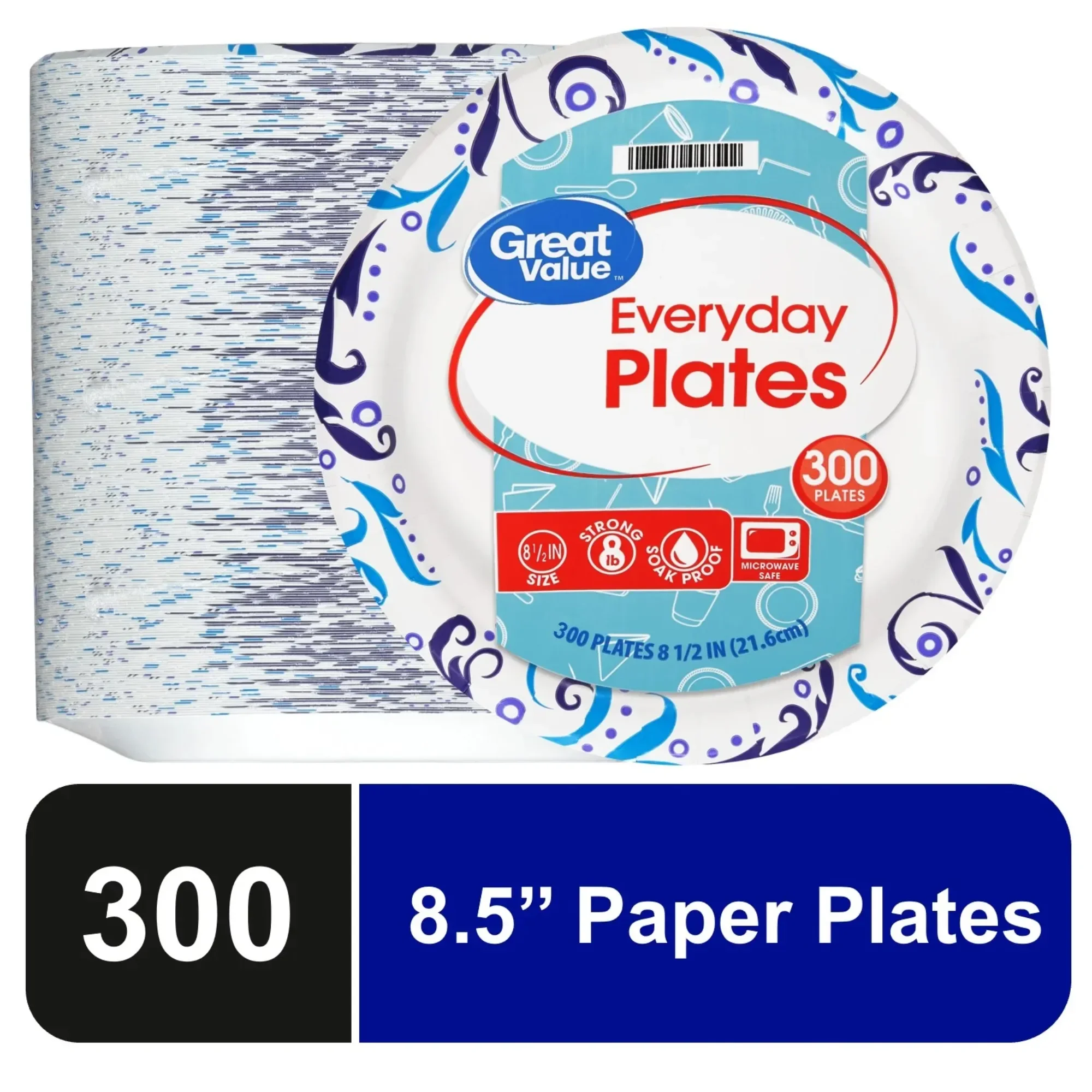 

Disposable paper plates provide an easy-to-grip surface and are moisture-resistant and microwave-safe