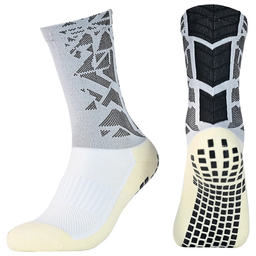 Men\'s camouflage mid length football socks, sports socks, anti slip thickened towel soles