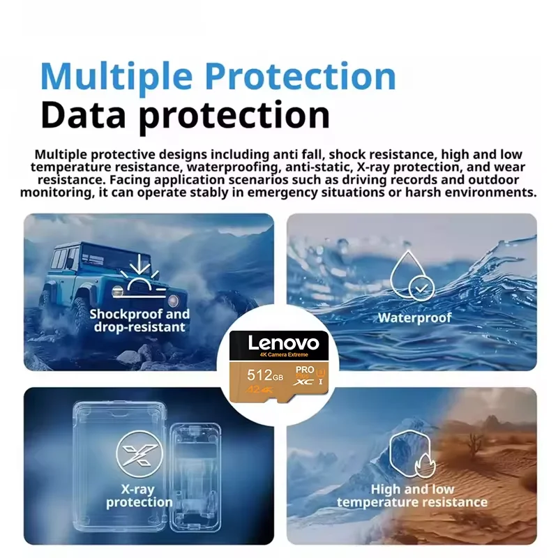 Lenovo New High Speed Memory Card 64GB 128GB 256GB A2 Micro TF SD Card 512GB SD Memory Card For Camera Phones tablets - view 5