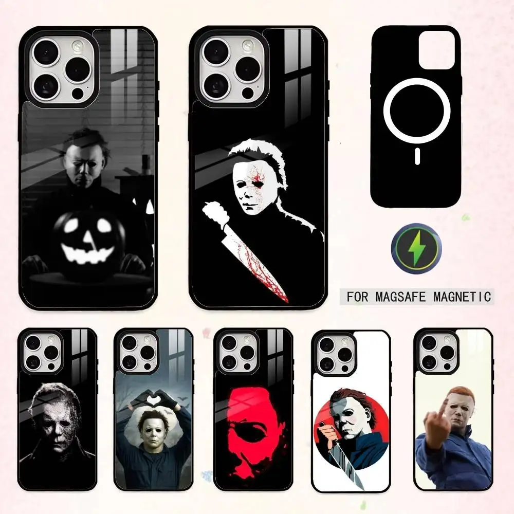 

T-Terrifying M-Michael M-Myers Phone Case For iPhone17,16,15,14,13,12,11 Plus,Pro Max Magnetic For Magsafe Wireless Charging