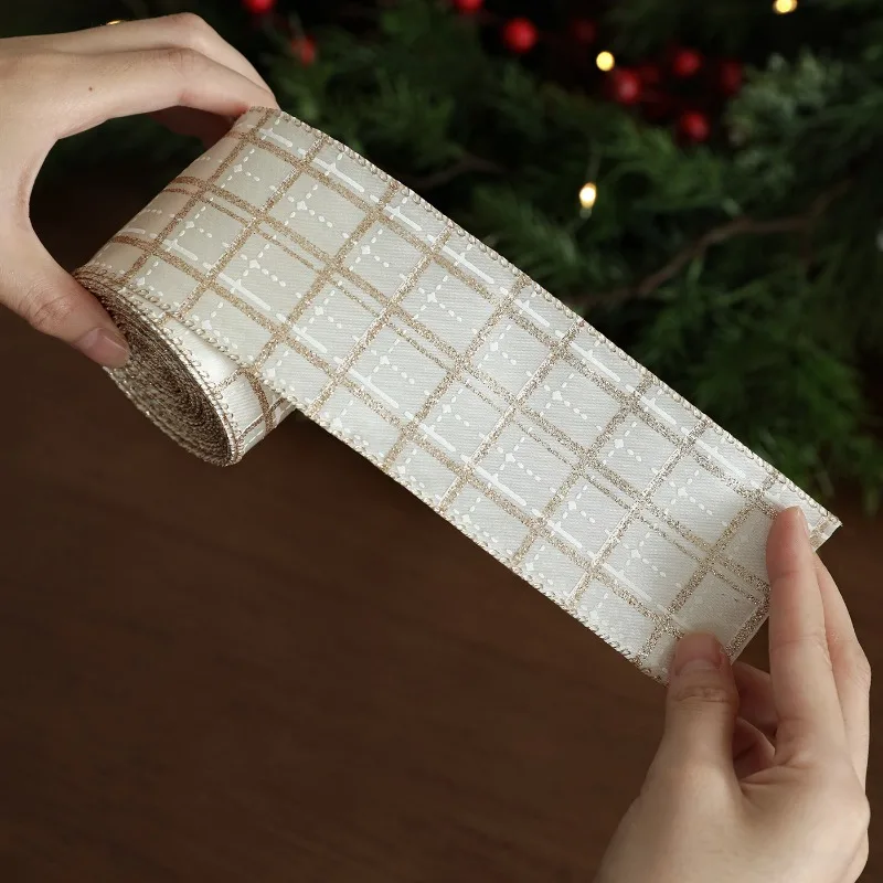 2 متر الشمبانيا عيد الميلاد الشريط عيد الميلاد الشريط ربطة القوس فيونكة مطبوعة عيد الميلاد شريط بوليستر للتصميم اليدوية لتقوم بها بنفسك هدية التعبئة 2025 #4