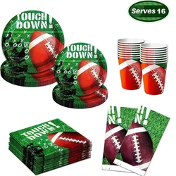 Rugby American Football Theme Disposable Tableware Kits Birthday Party Decoration Adult Man Sports Party BoyFriend Birthday Gift