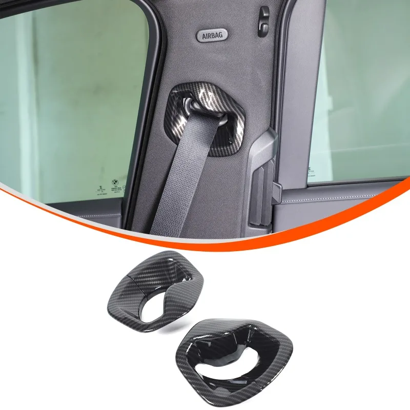 

ABS Carbon Fiber Automotive interior trim Front Seat Belt Covers for 2023+ BMW 7 Series G70 Car Accessories