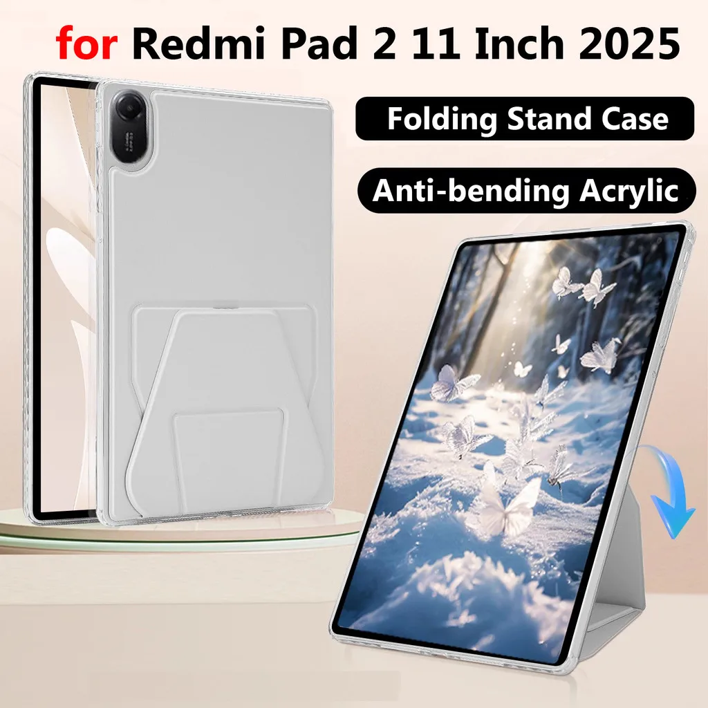

Для Redmi Pad 2 2025 11 дюймов Mi K Pad Mini 8,8 дюйма для Xiaomi Pad 8 7 Pro 11,2 дюйма 2024, антигибочный акриловый сложенный чехол-подставка для планшета