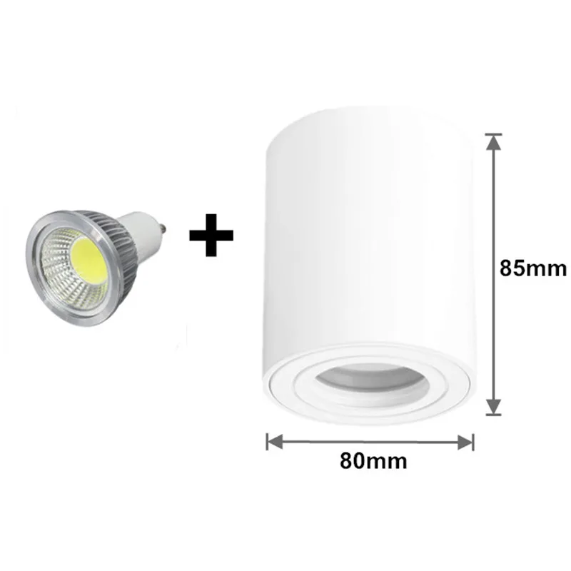 Dimmable 9W 12W 15W Surface Mounted Angle adjustable LED Downlight with GU10 Bulb Replaceable LED Spot Light Down light
