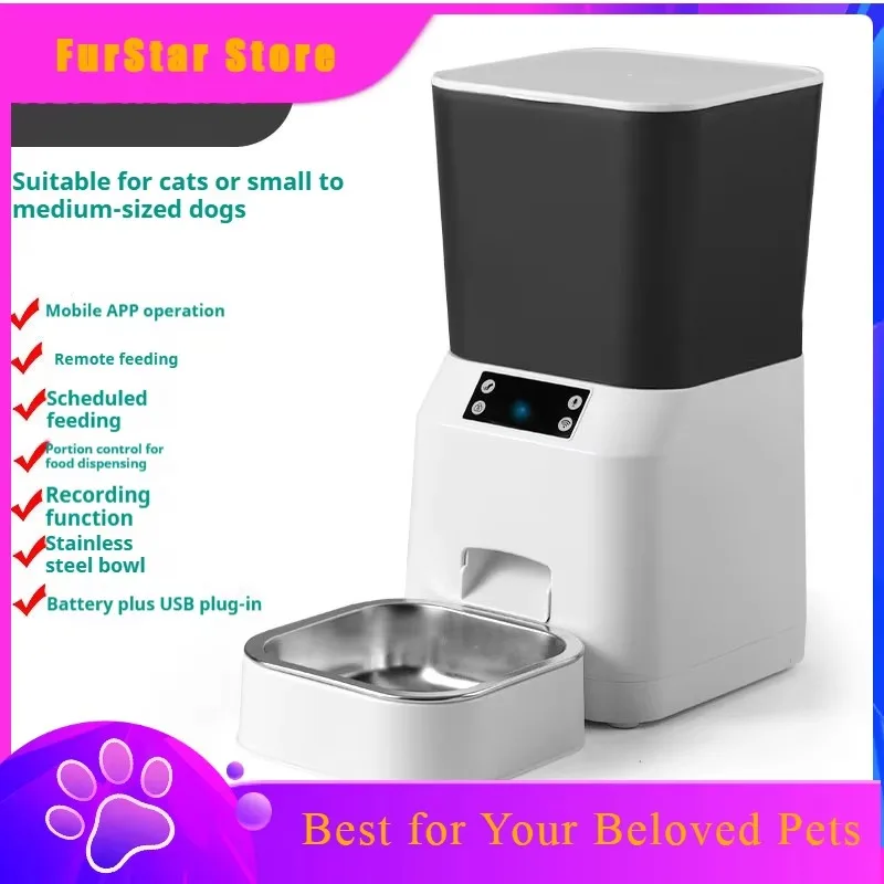 FurStarPet Automatic Feeder Timed Quantitative Remote Control Smartphones Fully Automatic Self Feeder For Cats And Dogs