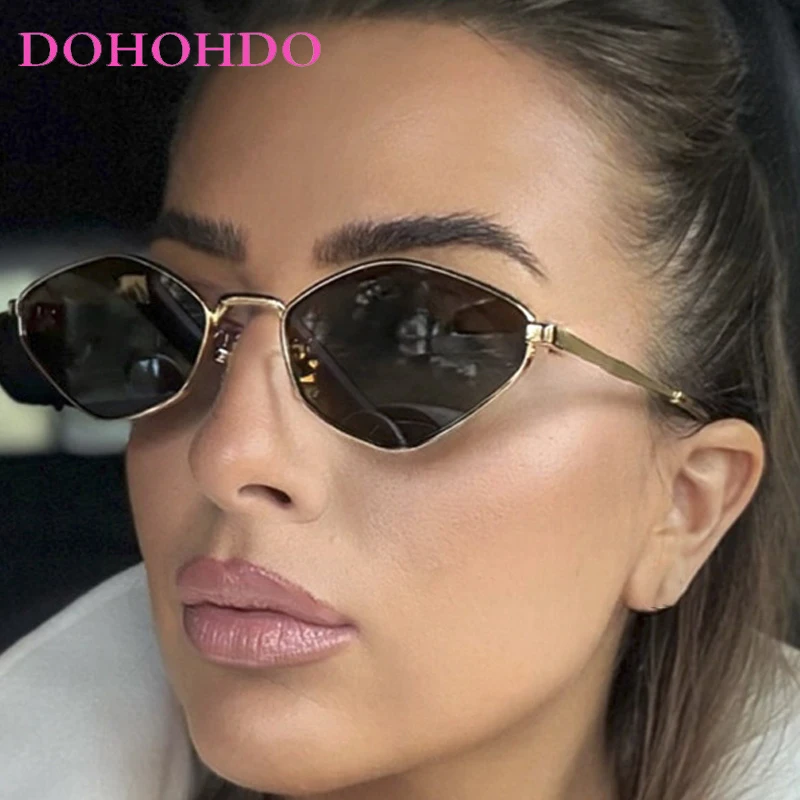 

Trendy Small Frame Polygonal Women Sunglasses New Luxury Punk Sunglass Men Summer Traveling Driving Eyewear Female UV400 Lentes