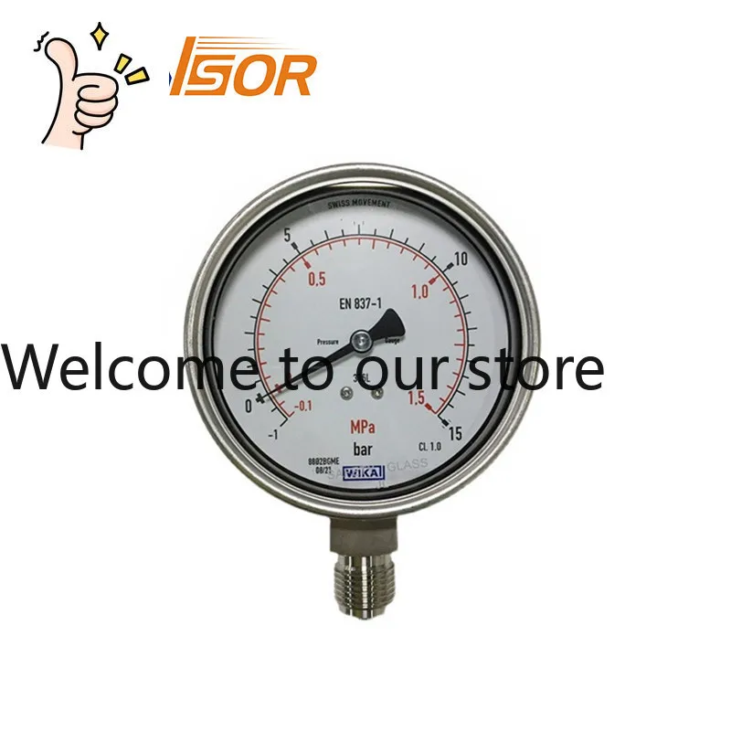 Germany WIKA All Steel Pressure Gauge 232.50.100 -1-15BAR Radial G1/2B Diameter 100MM