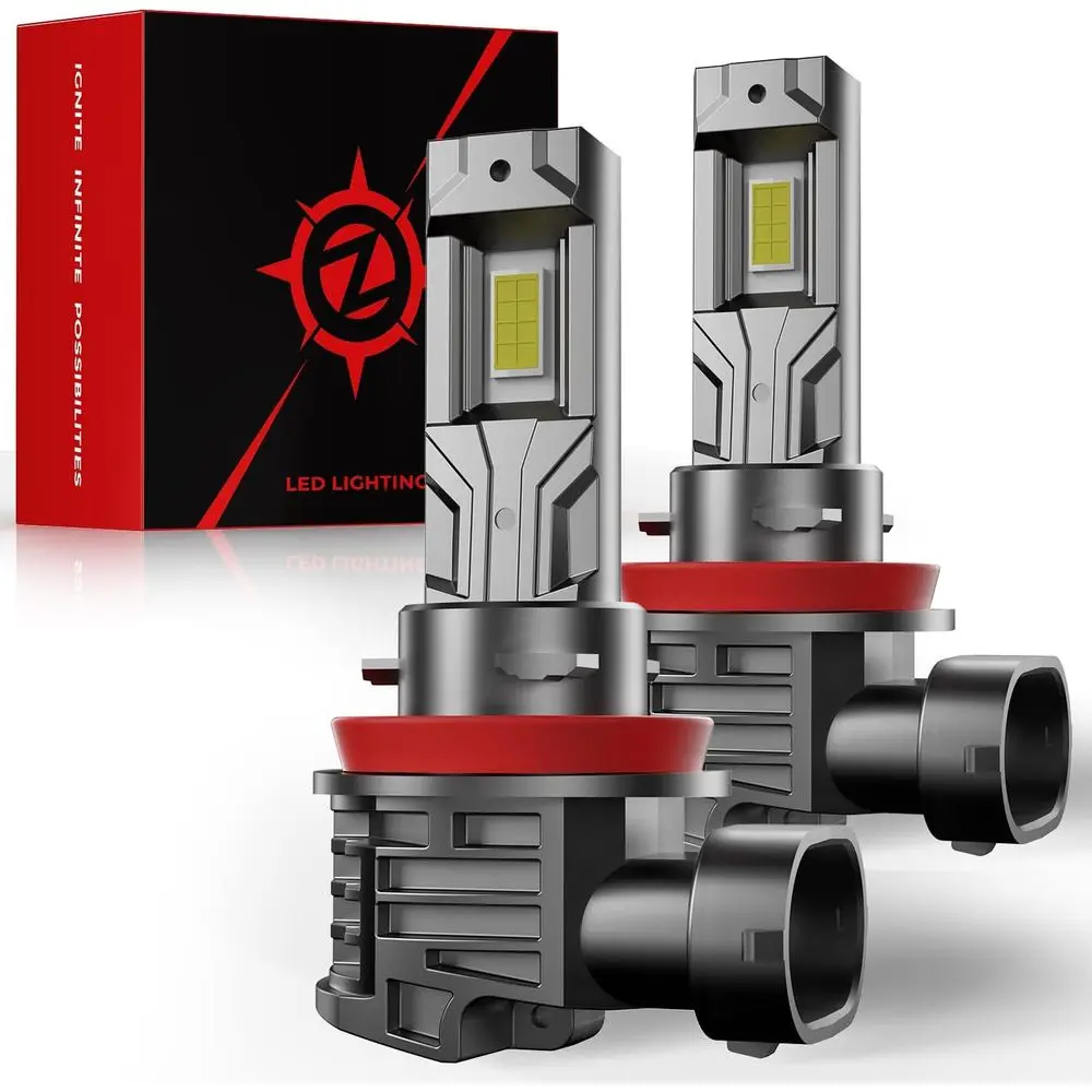 

Upgraded 2025 H11 LED Bulbs - 40000 Lumens, 800% Brightness, Fog Lights, 6000K Cool White, Mini Design, Pack of 2