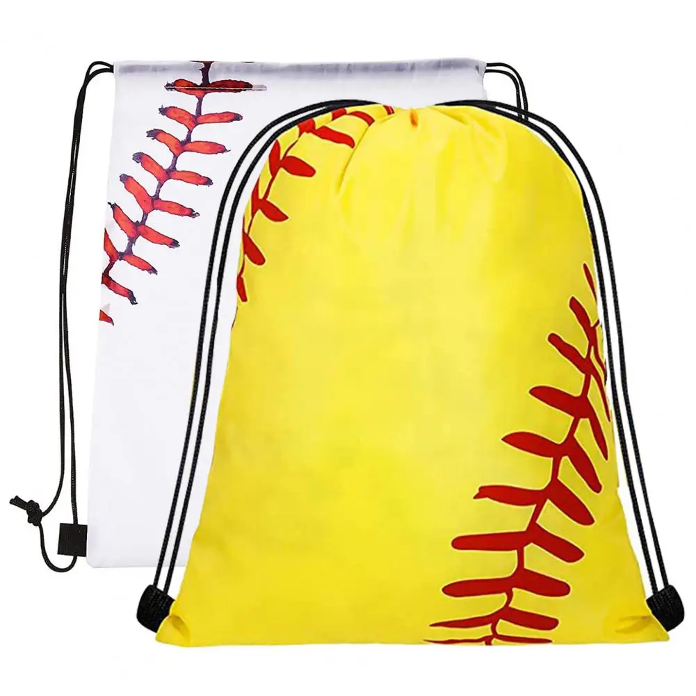 

Softball Drawstring Bag Waterproof Baseball Goodie Bag Tear-resistant Baseball Drawstring Bag Large Capacity Softball Backpack