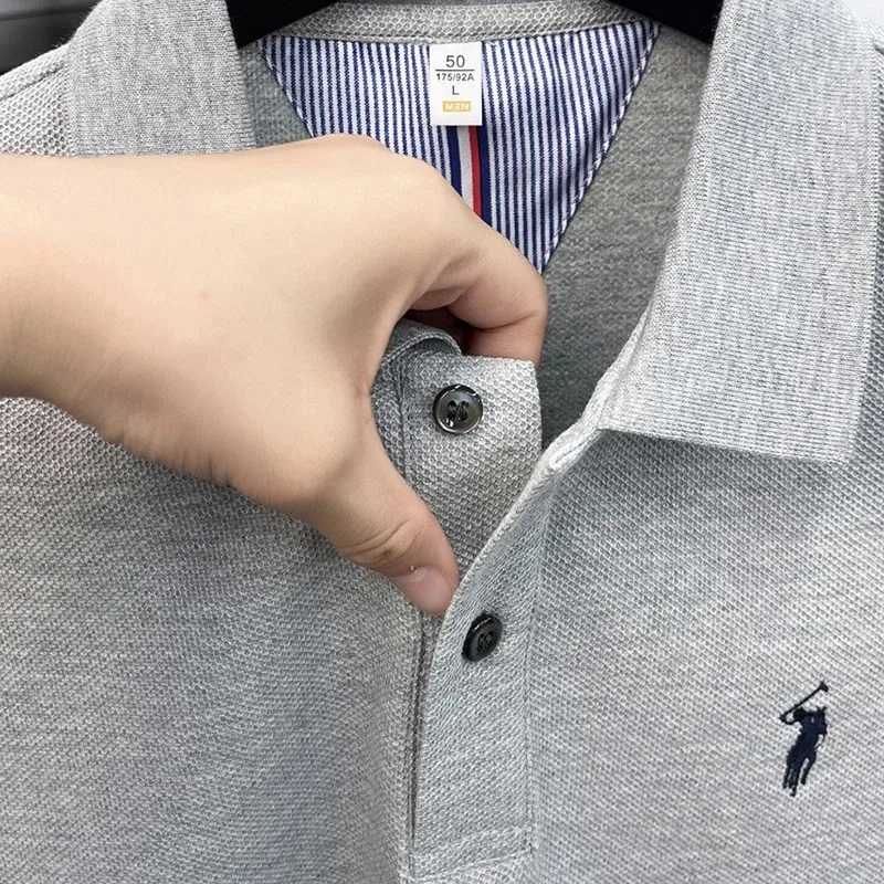 100% Baumwolle Kurzarm Polo Shirt Herren Sommer Mode High-End Marke Hot Verkauf Paul Stickerei Golf Tops Freizeit Business T-Shirt – Detail 23