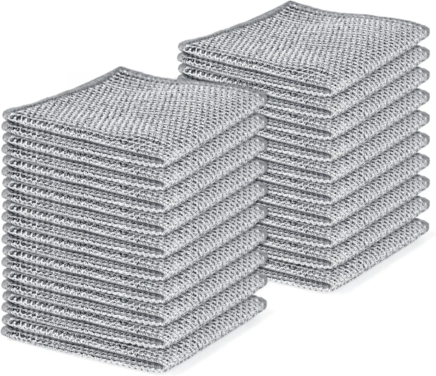 Set Non-Scratch Steel Wool Dishcloth - Multi-Use Kitchen Scrubbers, Durable Cleaning Pads