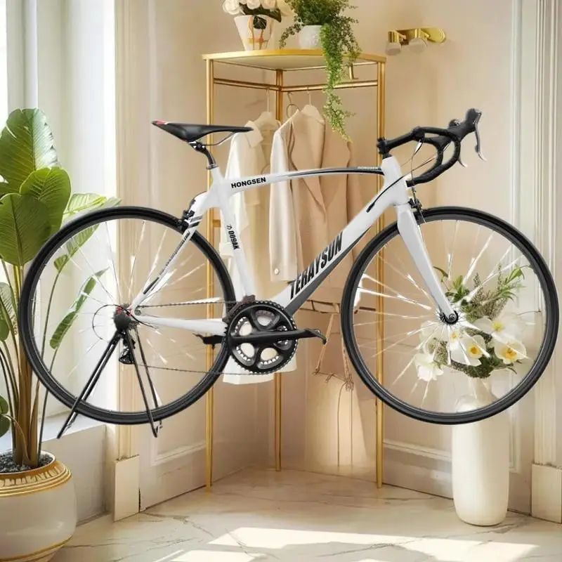 Soporte de estacionamiento vertical triangular para bicicleta, soporte de reparación en forma de U para bicicleta de carretera, soporte de mantenimiento plegable para bicicleta, equipo de ciclismo (1 unidad)