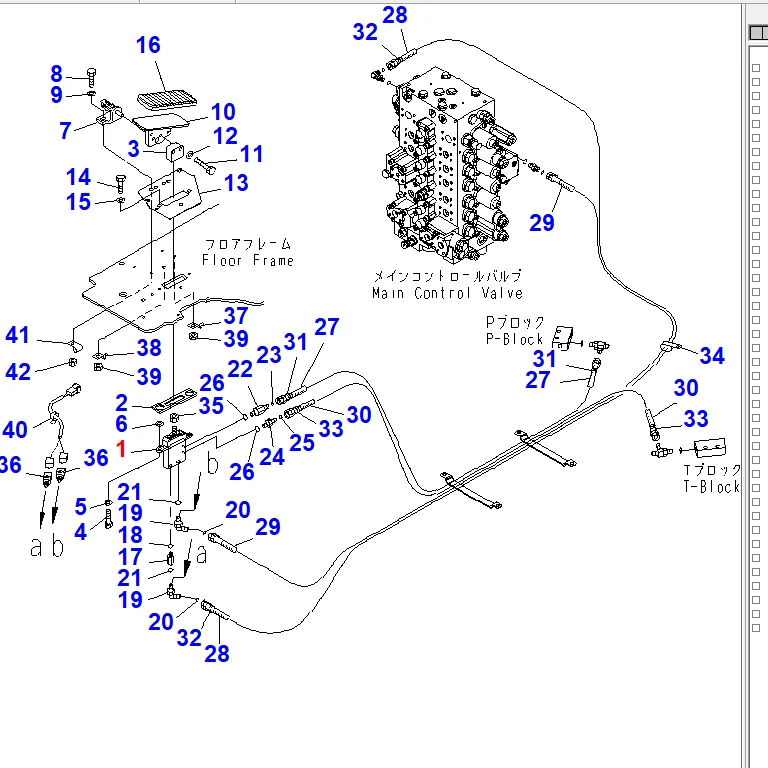 702 katup asli 04290-16-300 pc200/702-8 01230 katup pilot ekskavator