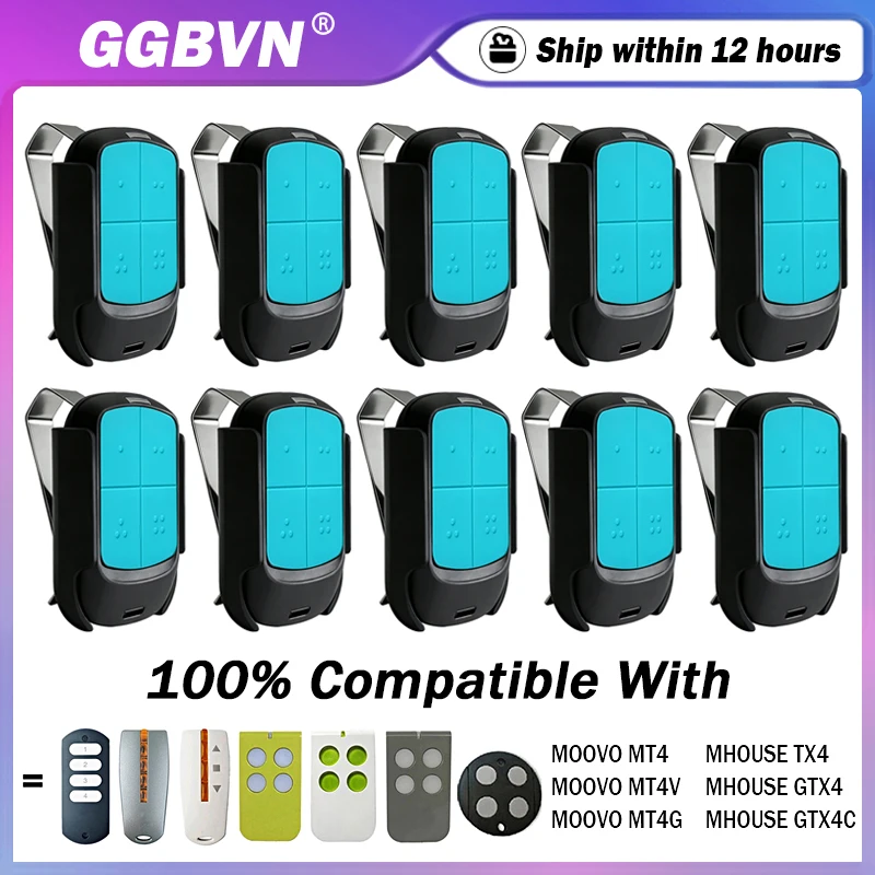 For MHOUSE GTX4 GTX4C TX3 TX4 MOOVO MT4 MT4V MT4G Garage / Gate Remote Control Transmitter 433.92MHz Rolling Code Gate Control