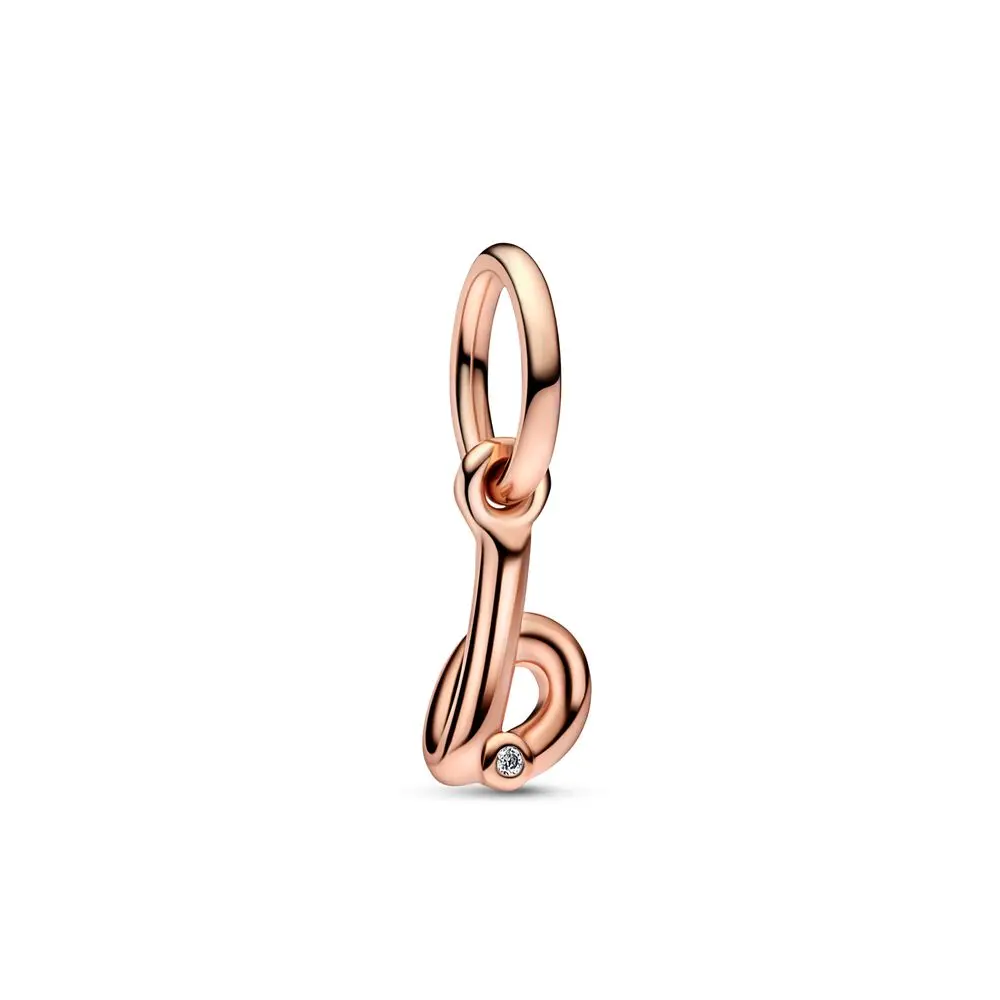 925 Sterling Silver Bead Letter Script Alphabet A B C D E F G H Dangle Charm For Fashion Women Bracelet Bangle Gift DIY Jewelry