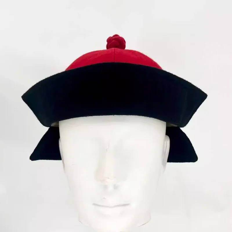 Imitation Qing Dynasty Style Arched Hat With Folding Brim Multifunctional Retro Qing Dynasty Winter Hat
