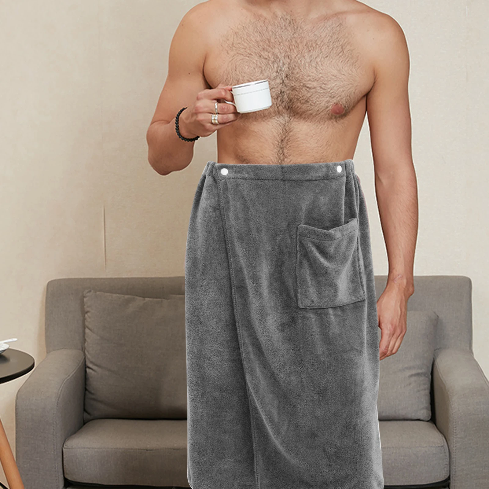 

Bath Towel Softer Absorbent Thicken Thicken Warm Towel Warm Fiber Shower Bath Cover Wrap Grey Fast Drying Travel Men Women