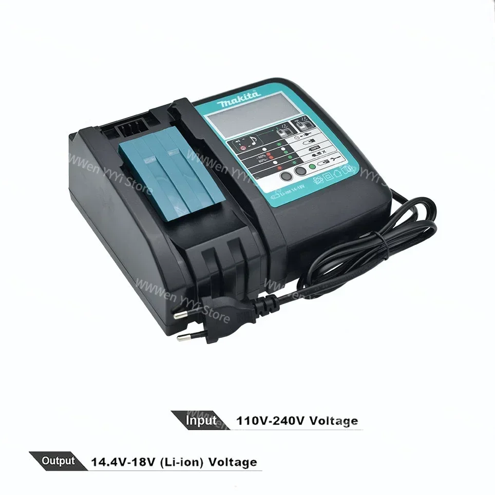 makita 18V Battery 5000mAh Rechargeable Power Tools Battery with LED Li-ion Replacement LXT BL1860B BL1860 BL1850+3A Charger