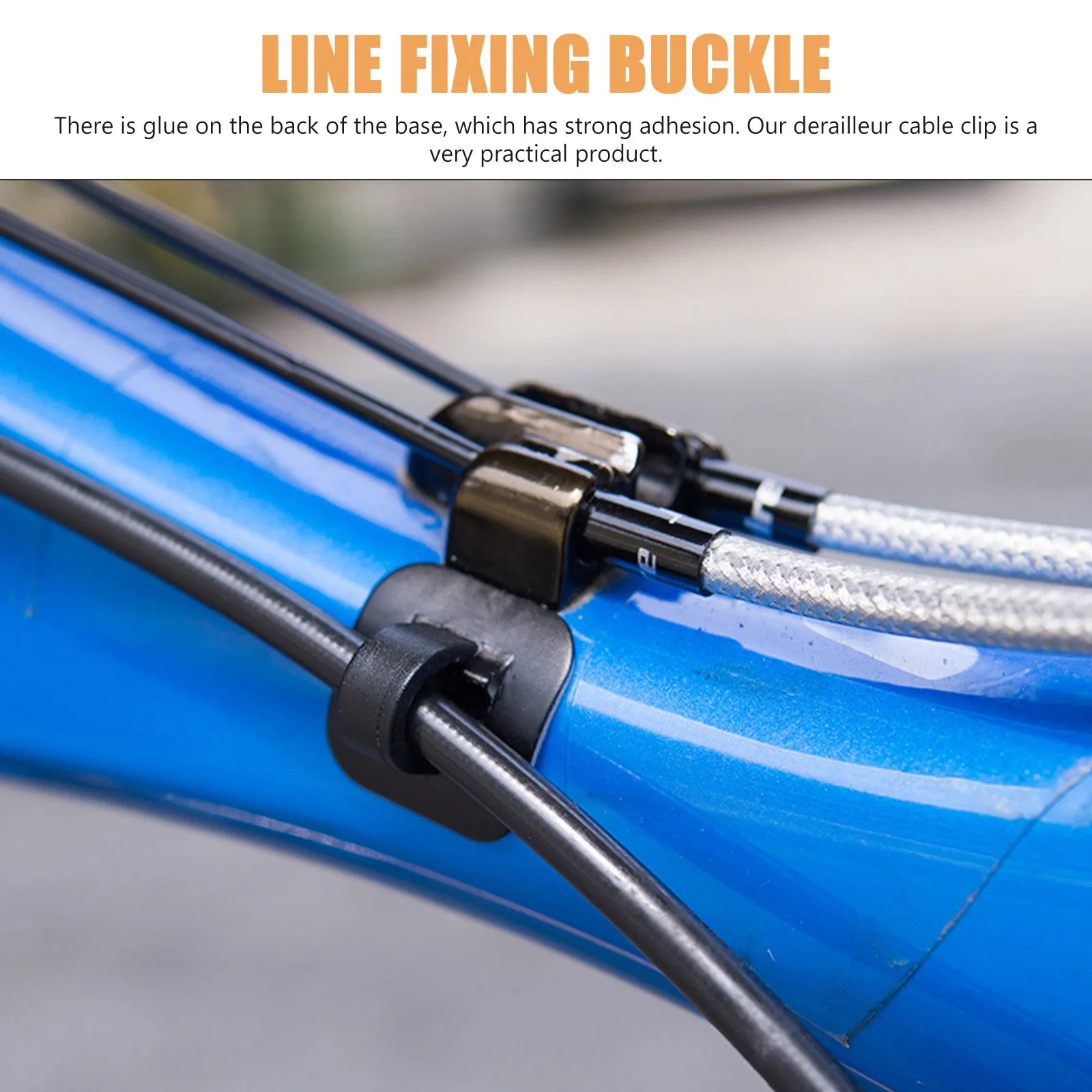 

8 set 8 Sets Alloy Derailleur Cable Clip Shifter Housing Guide Brake C Clip Adhesive Seat Bike Tube Clamp Buckle 120 Characters