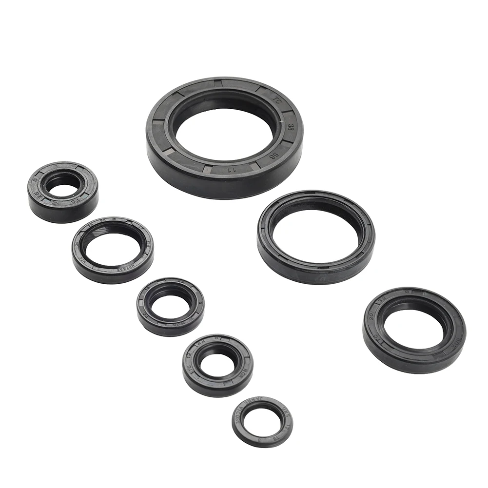 8pcs Motor Rubber Engine Oil Seal Kit Set For Honda CR250R 1988/1989-1991 CR500R 1989-2001