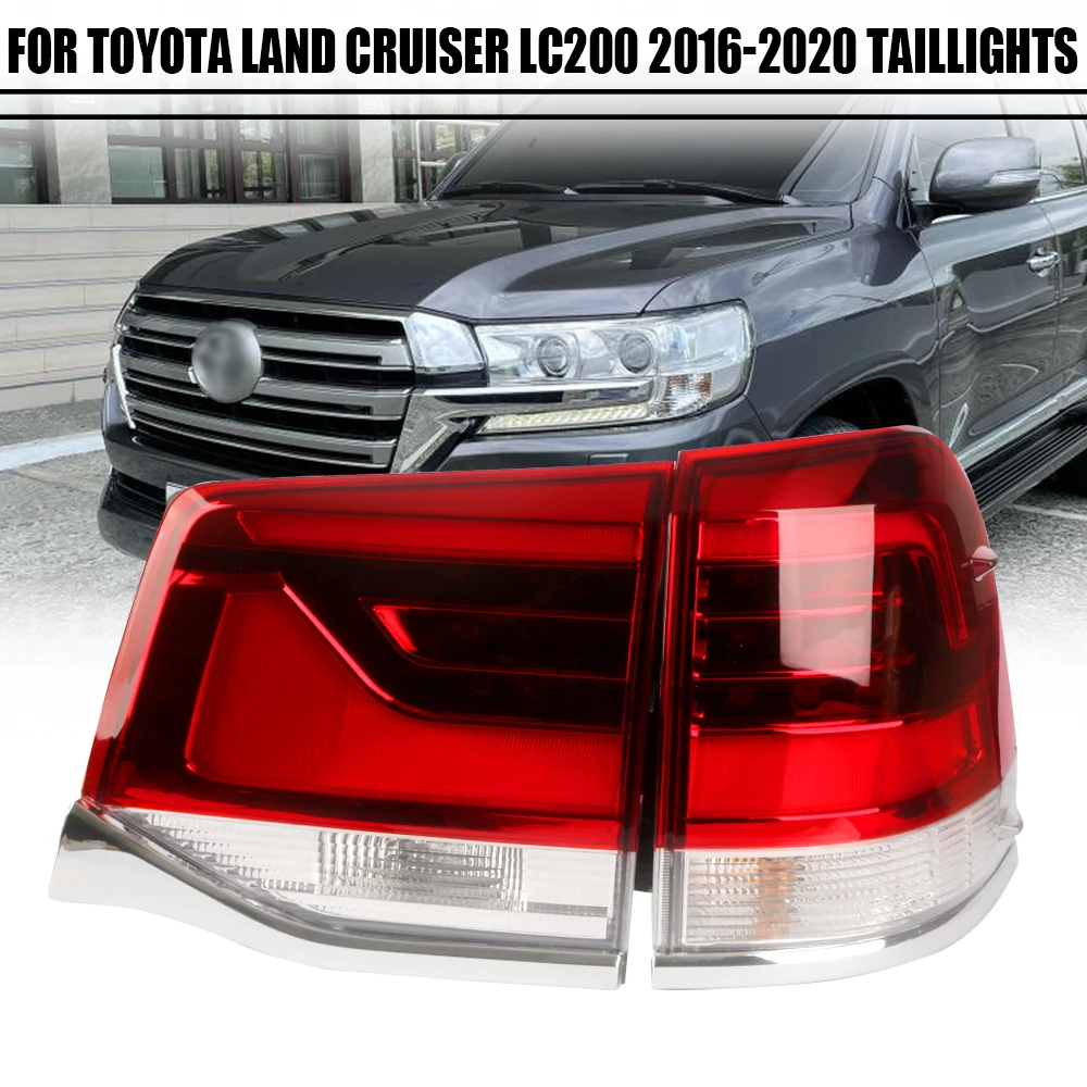 LED Rear Tail Light For TOYOTA Land Cruiser LC200 2016 2017 2018 2019 2020 Car Signal Brake Lamp Bumper Warning Light