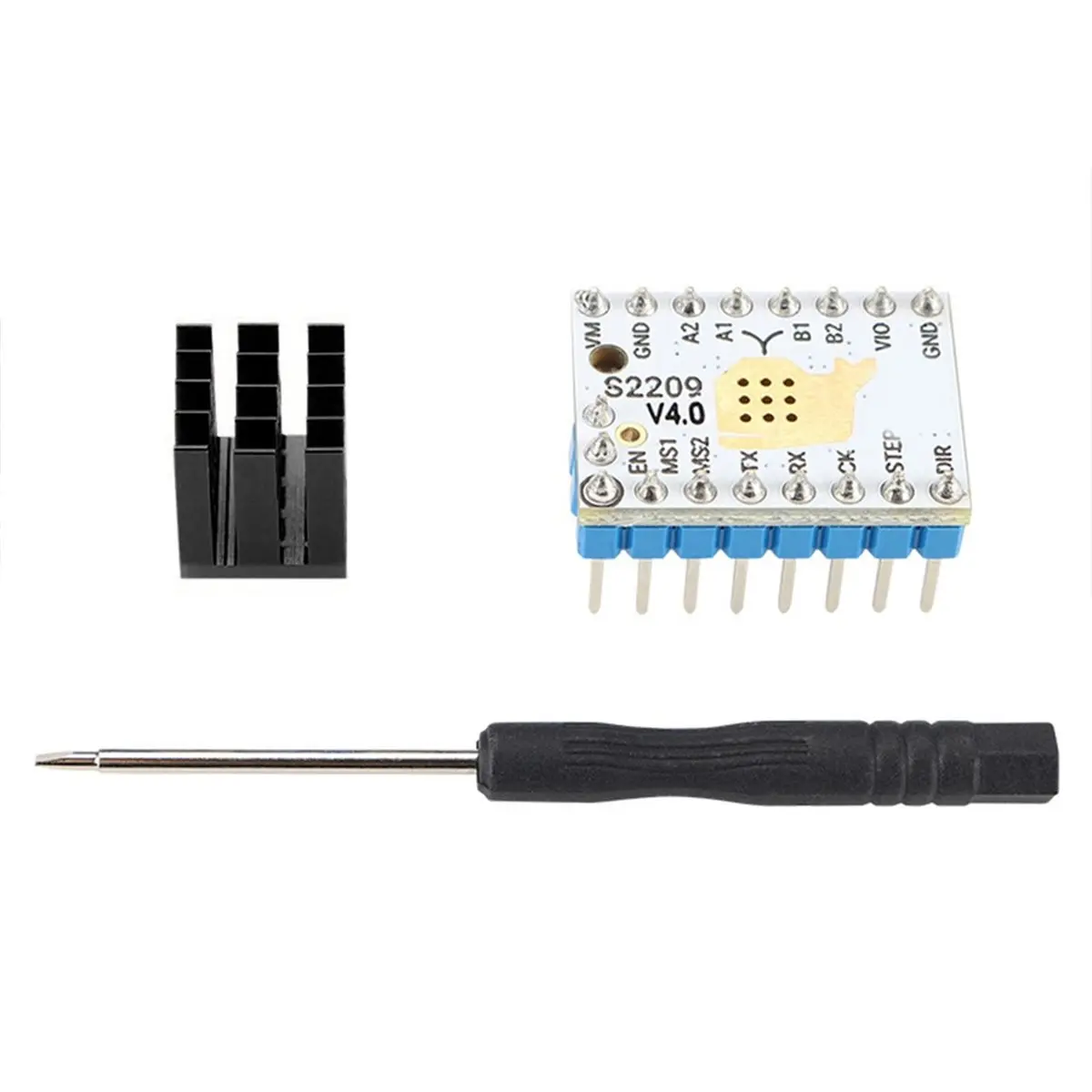 ABQX TMC2209 V4.0 Stepper Motor Driver Quiet Operation for 3D Printers, 5.5-28V 2.8A with Heatsink, Enhanced Microsteps