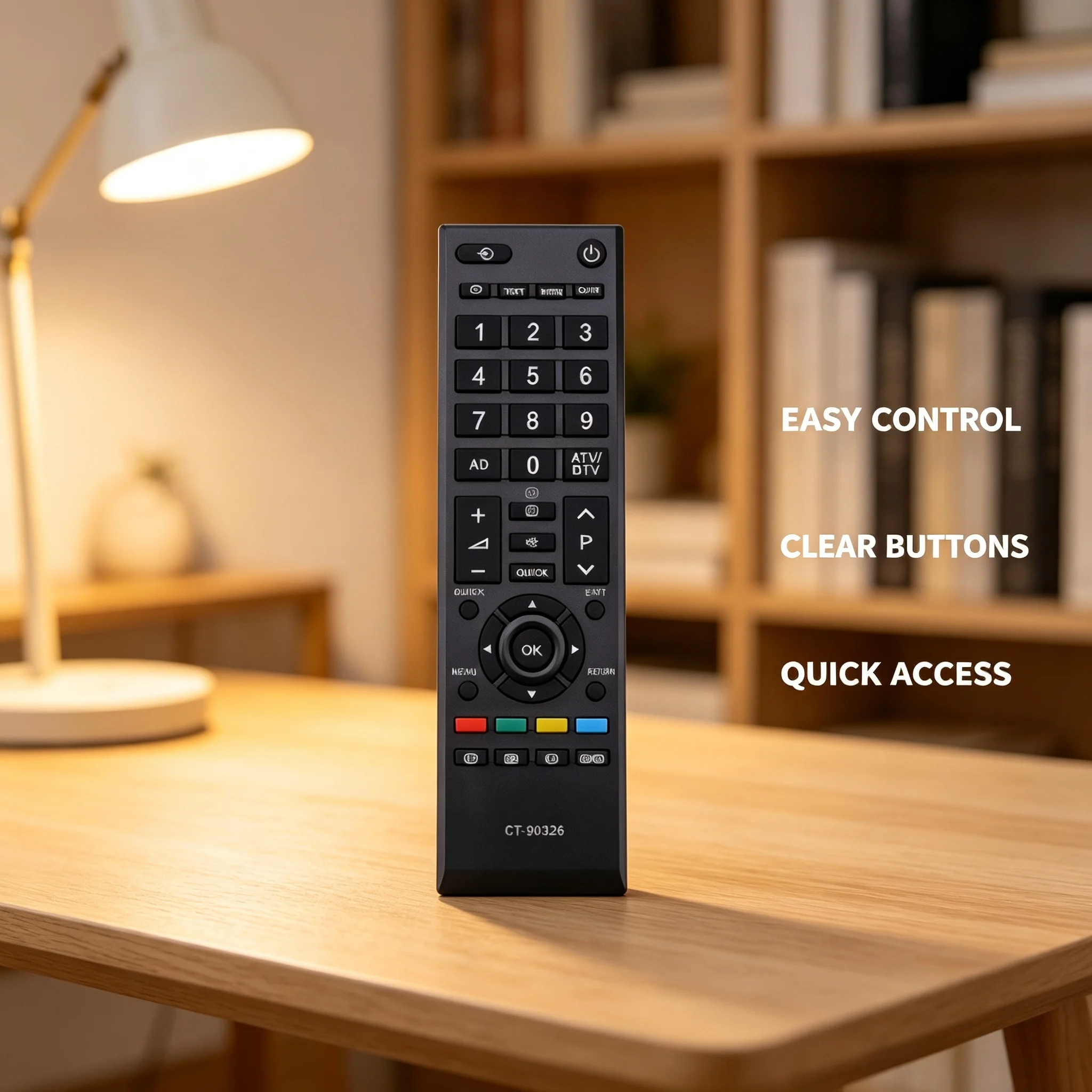 CT‑90326 Infrared Television Remote Control, Compatible CT‑90328 CT‑90330 CT‑90332 Household LCD TV Replacement Controller