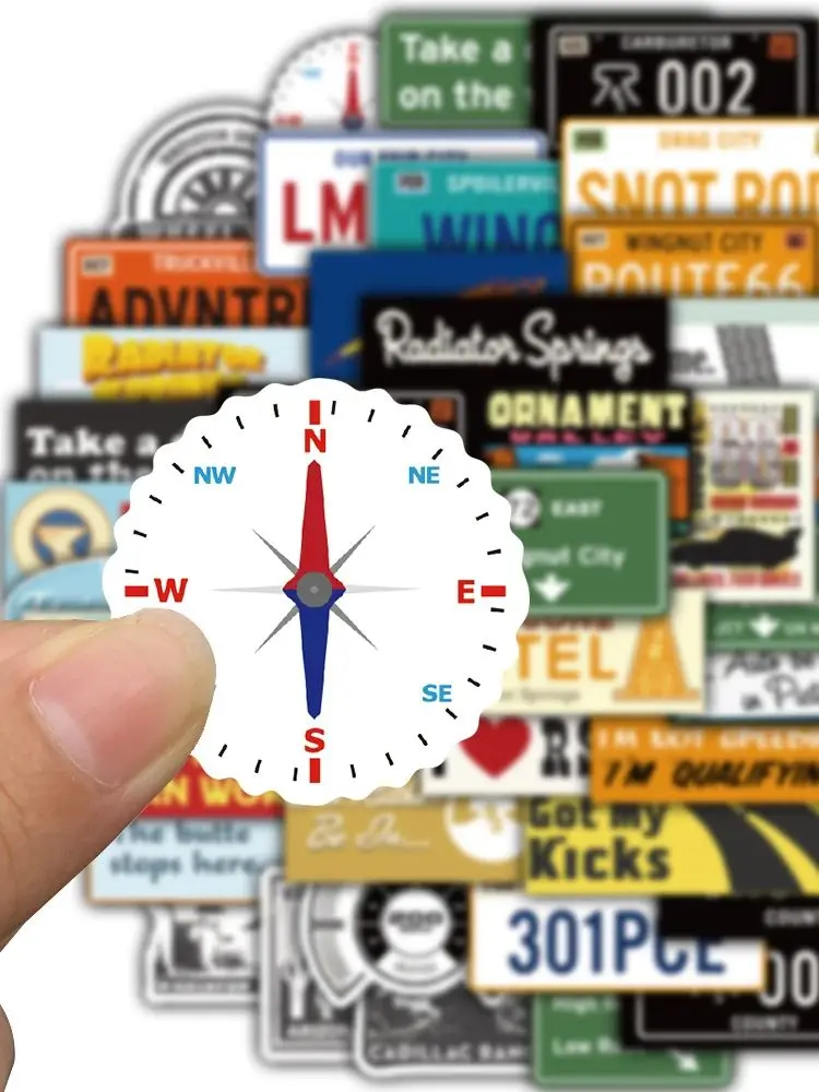 AliExpress MINISO 50PCS Disney Cars Quotation Sticker Harajuku Motorcycle Phone Retro Waterproof Bicycle Wall Waterproof Cafe Community Dormitory