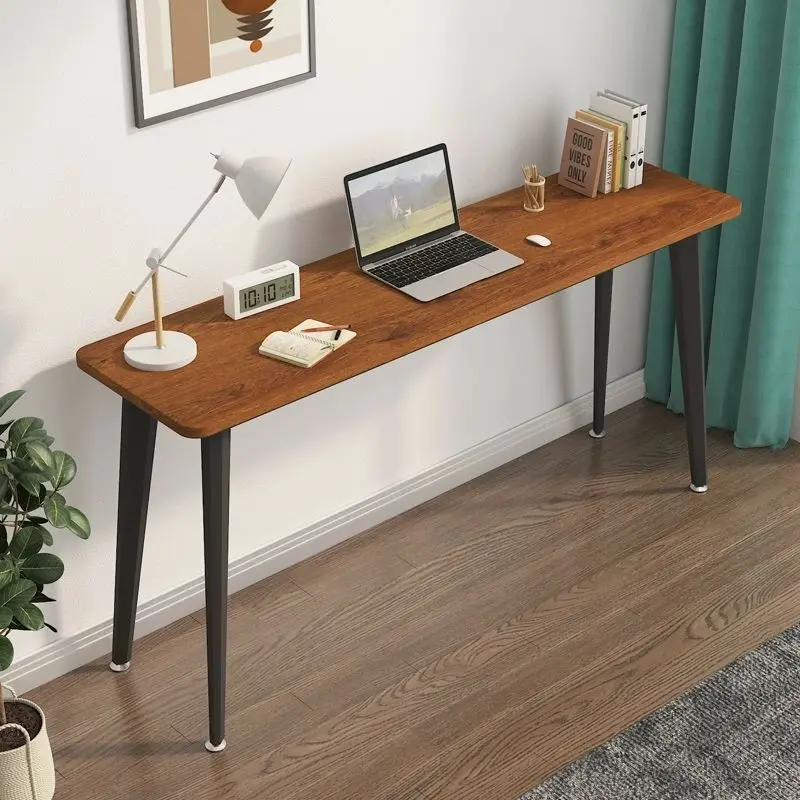

Long table against the wall Narrow Rectangle desk Double desk Household computer Solid wood table Workbench