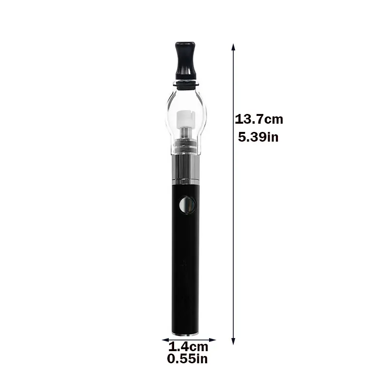 1pc Adjustable Voltage Wax Vaporizer Rosin Dispenser Thickened Glass Atomizing Pen - Empty Glass Cartridge, 510 Thread Battery