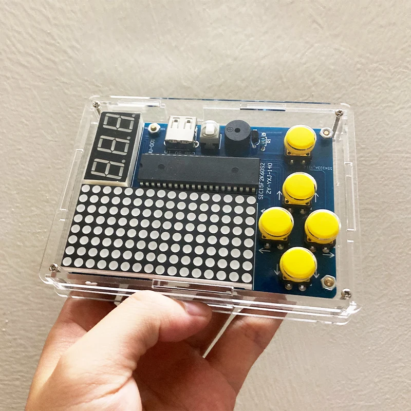 Kit di produzione di console di gioco Pixel 51 console di gioco microcontrollore Tetris parti fai da te