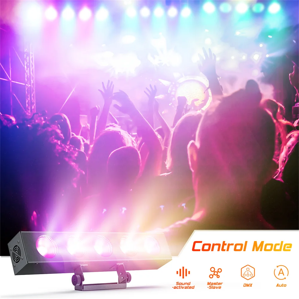 RGBW RGBW Beam Disco Light, boate Wall Washer, lâmpada decorativa Matrix, DJ Wedding Party, ao ar livre, palco, 5x12W