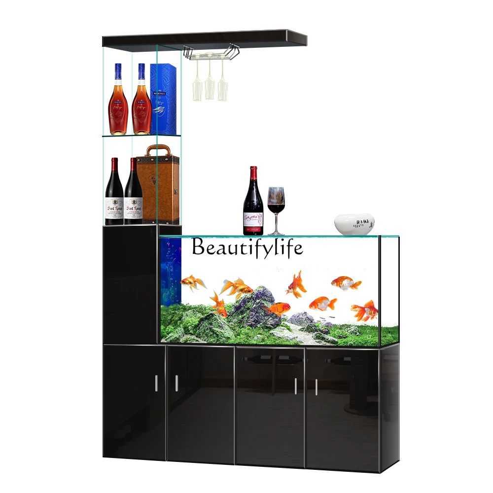 

Home screen partition wine cabinet fish tank living room water-free large intelligent constant temperature aquarium