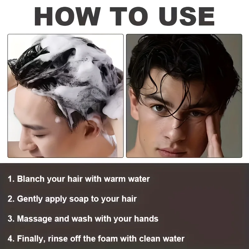 تنظيف عميق، ترطيب لطيف، شامبو مضاد للانزلاق، قالب شامبو صلب، تصميم محمول، مكونات طبيعية #5