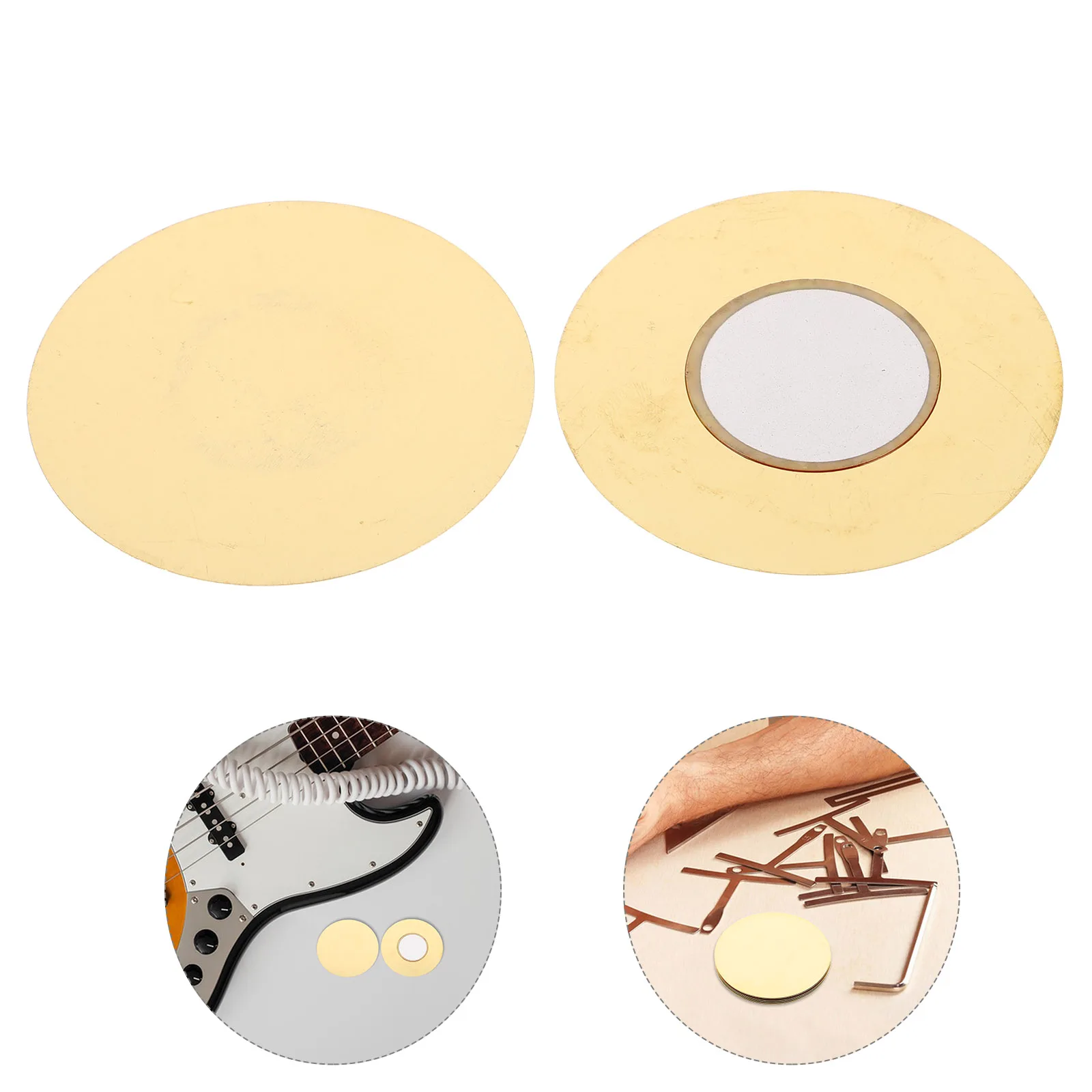 

10pcs High Sensitivity Pickup Buzzer Disc Acoustic Transducer for Guitars Instruments Copper Material Stable Sound Suitable