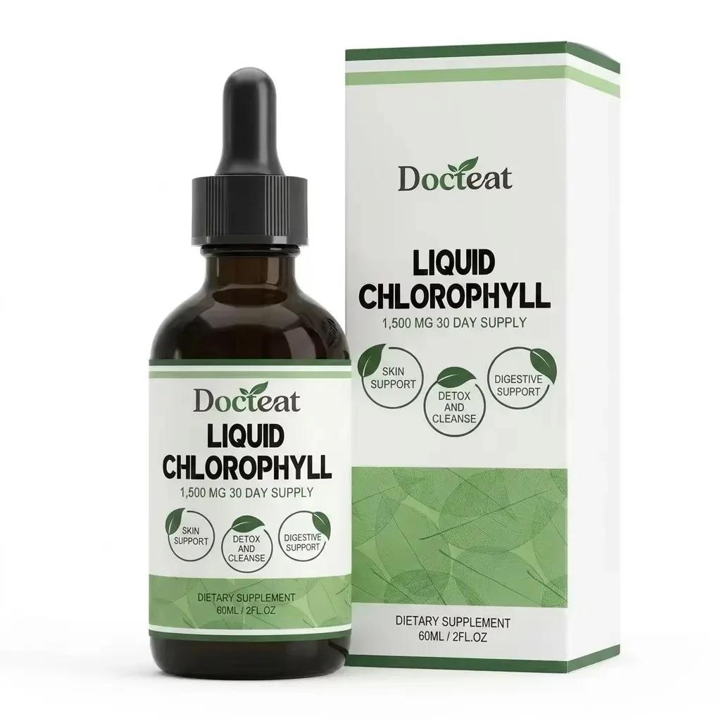 Fast Absorption Chlorophyll Supplement, Detox & Immune Support, Internal Deodorizer,  Liver Cleanser, Vegan Liquid Drops