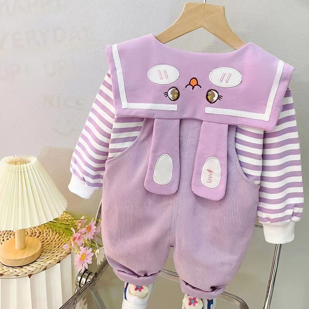 New Autumn Children Jumpsuit Sets 1-7 Years Toddler Kid Boy Girl Pocket Loose Suspender Long Pant Fashion Overalls Clothes