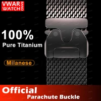 VWAR 100% correa milanesa de titanio puro para Apple Watch Ultra 3 2 bandas 49mm 45mm 46mm 44mm pulsera IWatch Series 11 10 9 8 7 SE