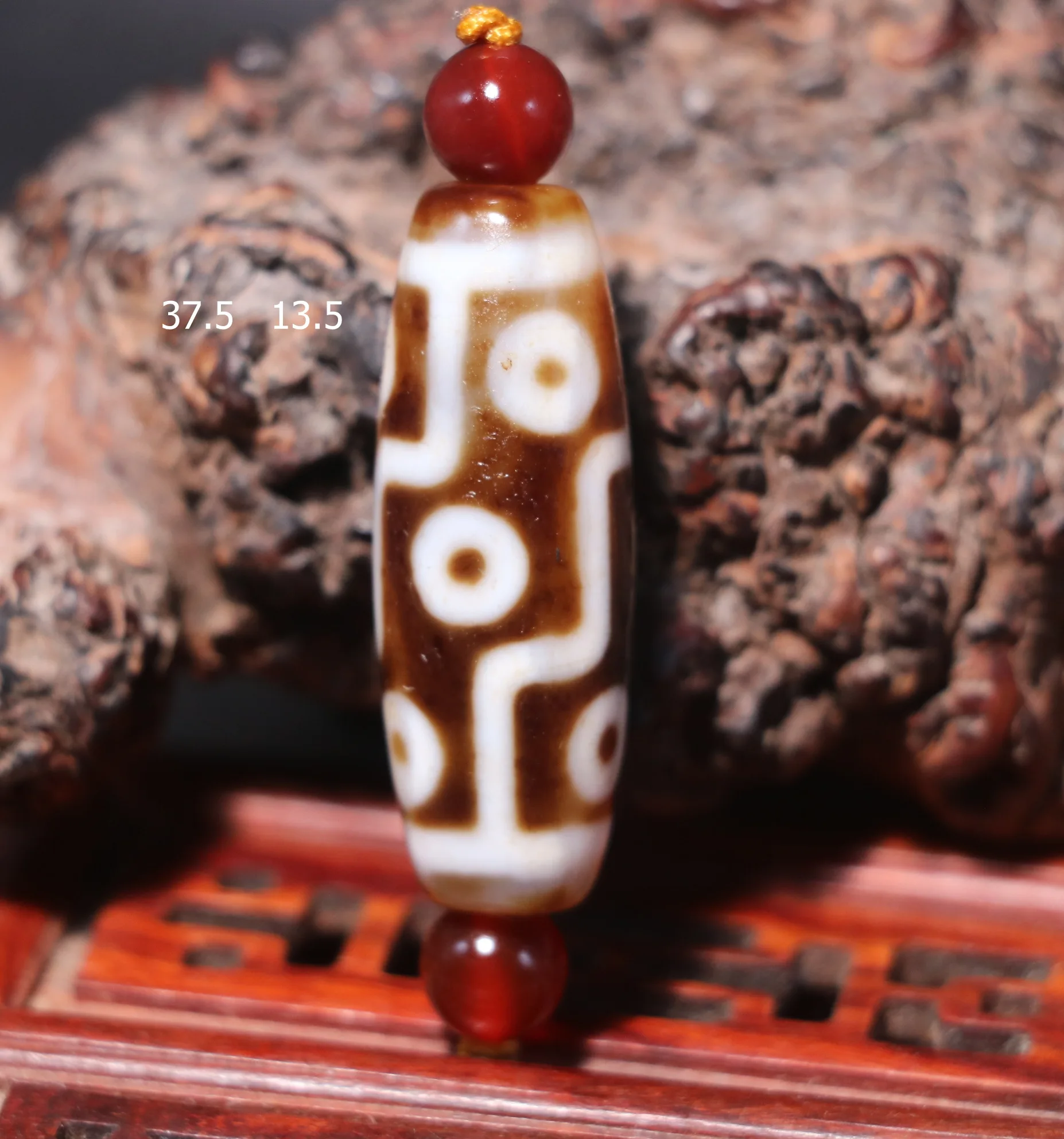 Magic Power Energy Tibetan Old Agate Fold Line 9 Eyed King dZi Bead Amulet Fit For Making Bracelet UPD211026A2 Timestown Sauces