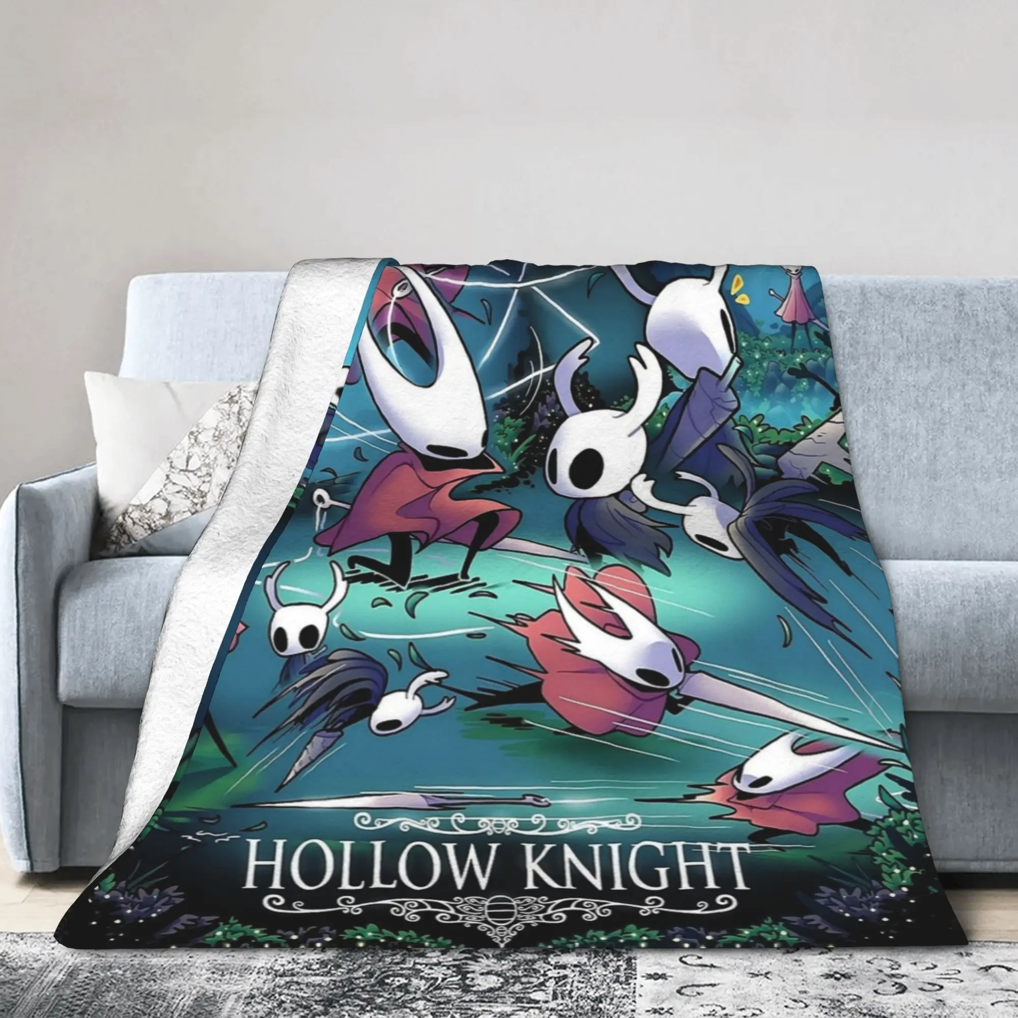 

Одеяла Hollow Knight Silksong, коралловый флис, плюшевое супер теплое одеяло для кровати, коврик для кровати