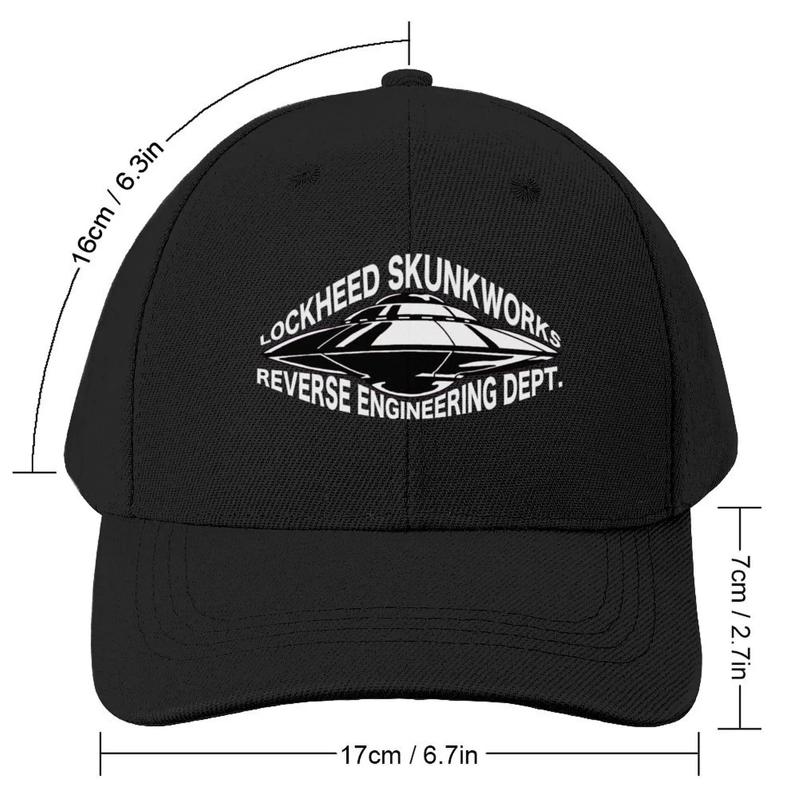 Lockheed Skunkworks Reverse Engineering Dept. Flying Saucer Design Baseball Cap foam party Hat Luxury Cap Man Women's