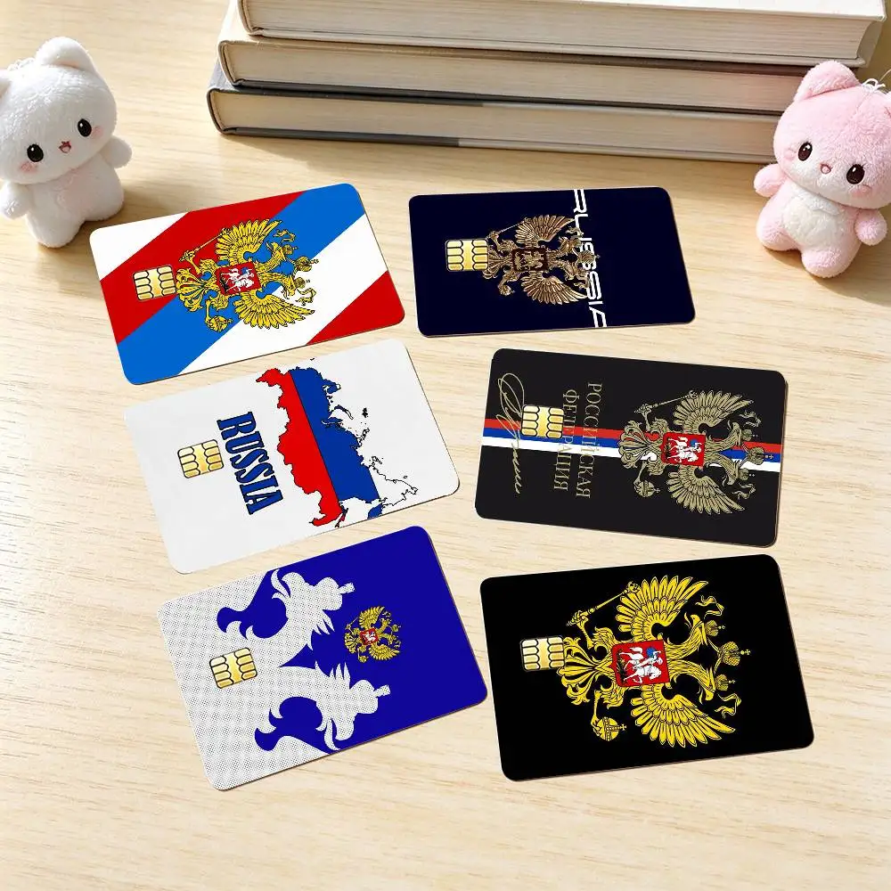 Digital Development Russia Flag  Credit Card HD Stickers Game Card Decal Small Chip Waterproof Sticker Gift