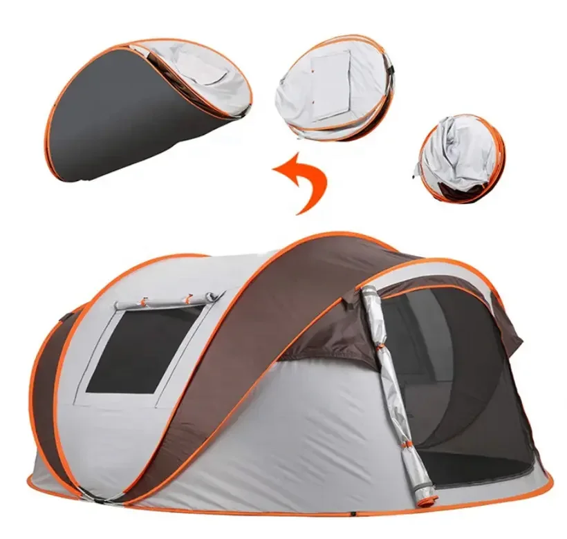 

Double Layer Waterproof 4-6 Person 3 Season Quick Easy Set Up Dome Pop Up Big Family Camping Tent with Vestibule for Sales