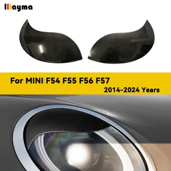 Karbon Fiber araba far kaşları kapak MINI için FRP ön kızgın göz kapakları F54 CLUBMAN F55 5 kapılar F57 CABRIO 3 kapılar F56 COOPER
