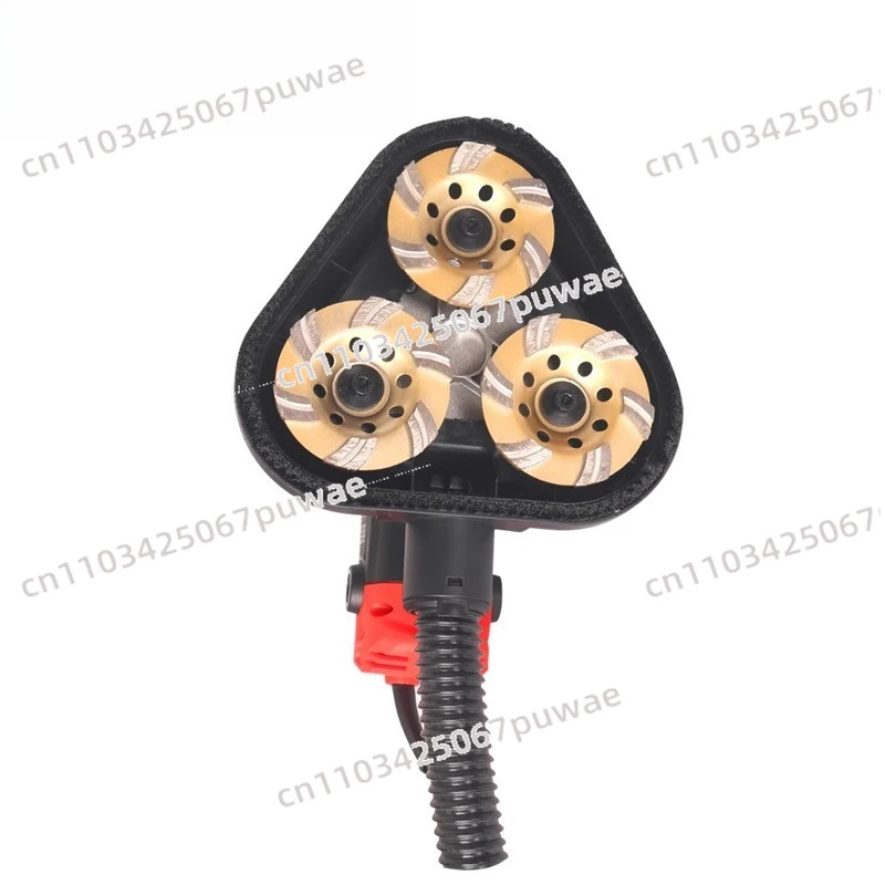 Light Speed Three-head Grinder Epoxy Floor Cement Floor Dust-free Coarse Planer Concrete Renovation Hand-held Grinder