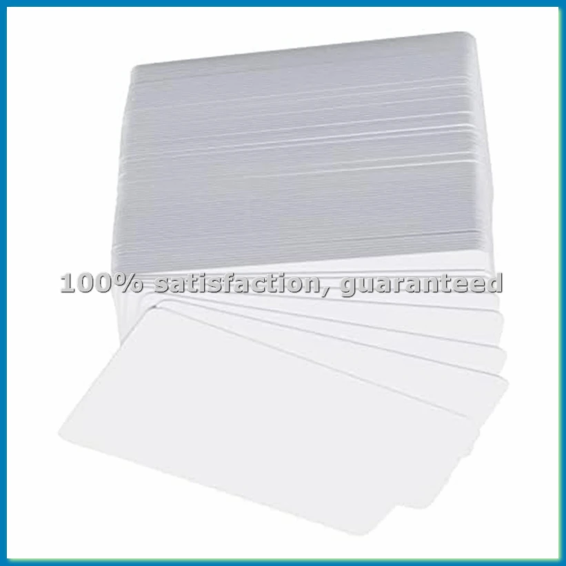 

100 штук премиальных пустых пластиковых карт из ПВХ, CR80 30Mil, белые пластиковые карты графического качества для принтеров фотоидентификационных бейджей - FABY