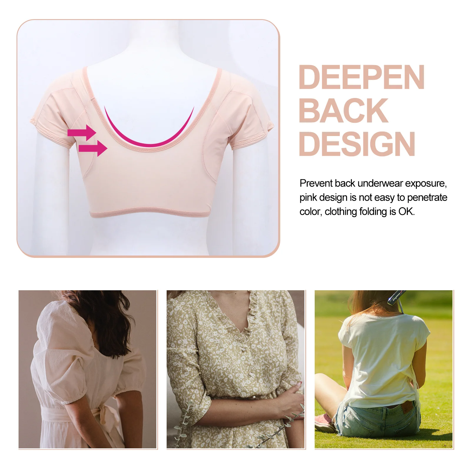 

Washable Camisole Tops for Women Lady Dry Leakproof Underwear Armpit Sweat Undershirt